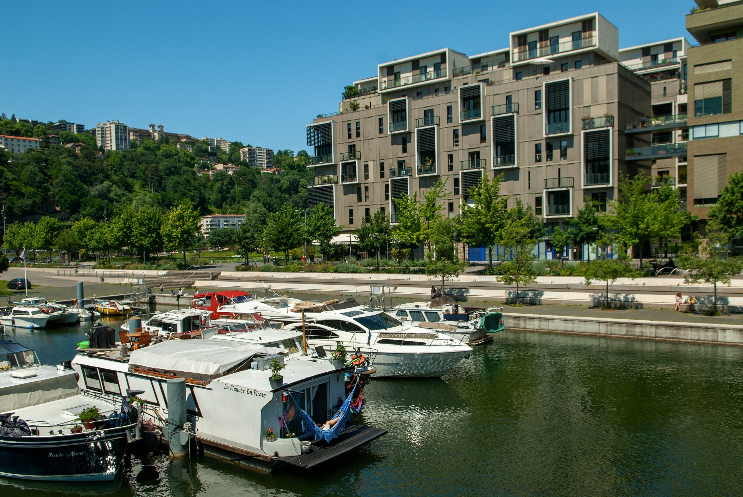 Lyon city architecture near the riverside showcasing local environment