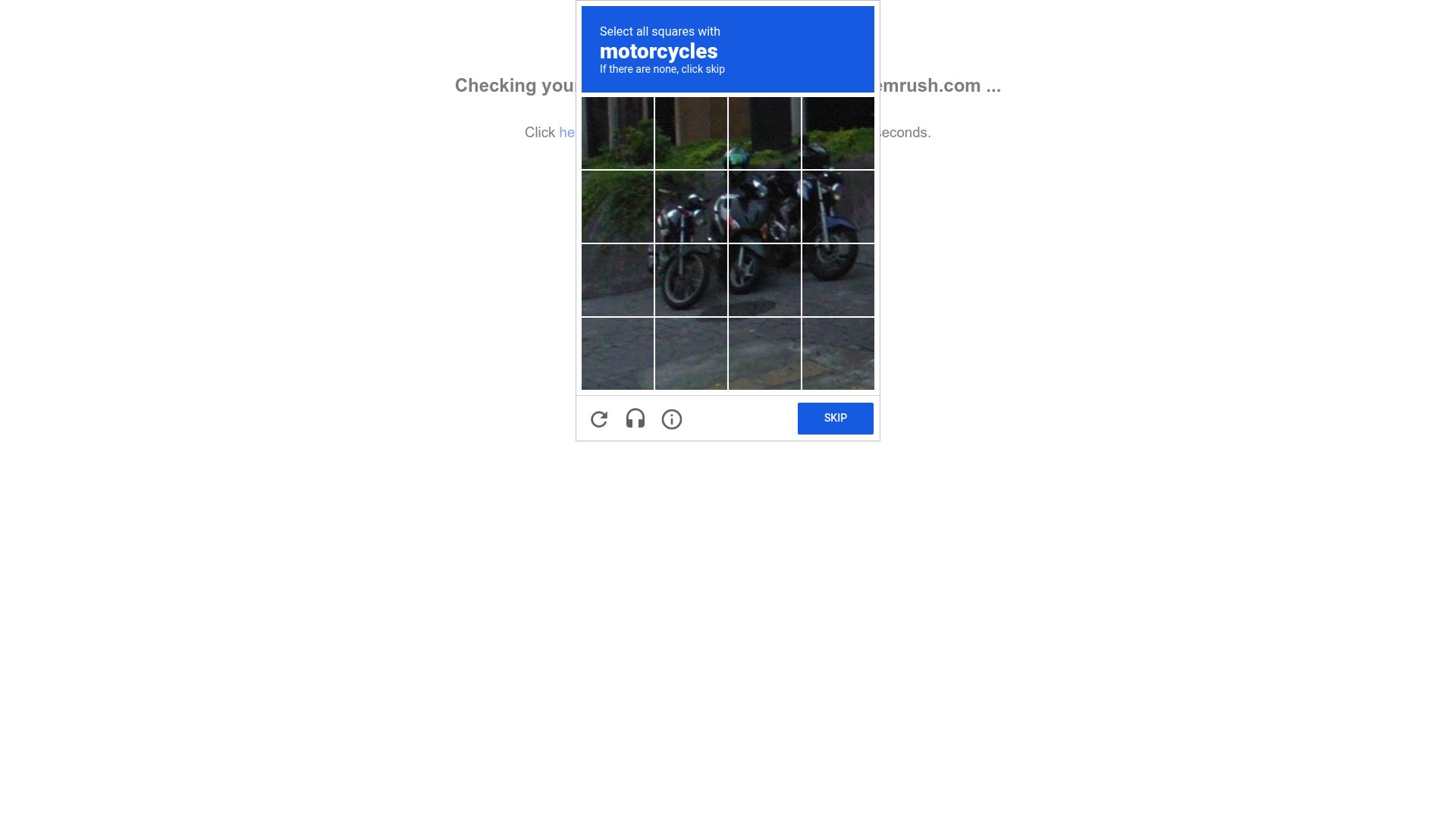 Semrush dashboard showing site audit overview with health score and errors list details