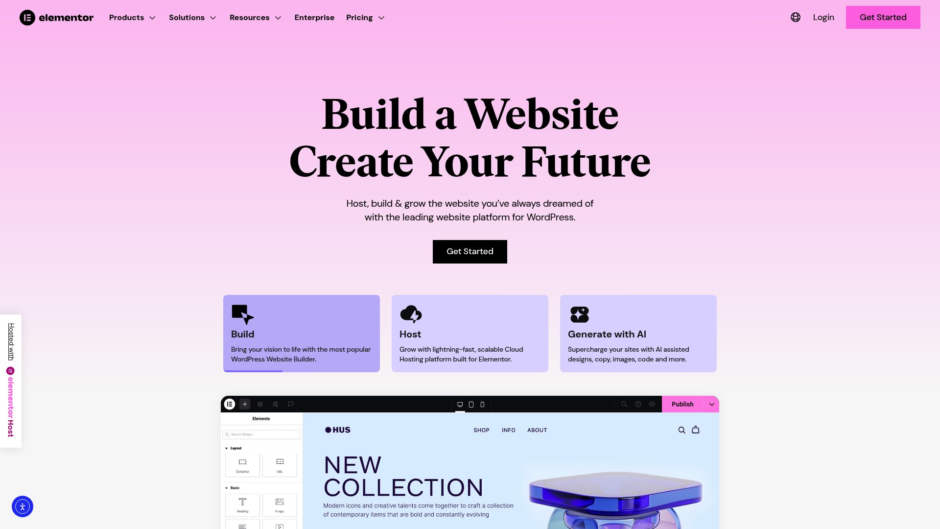 Screenshot of Elementor page builder interface showing drag and drop customization