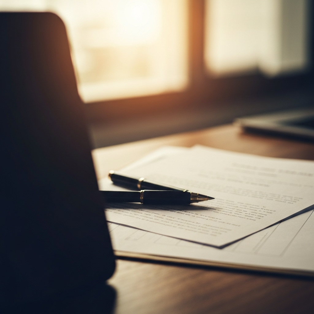 Legal document checklist on a wooden desk with a tablet showing GDPR compliance page