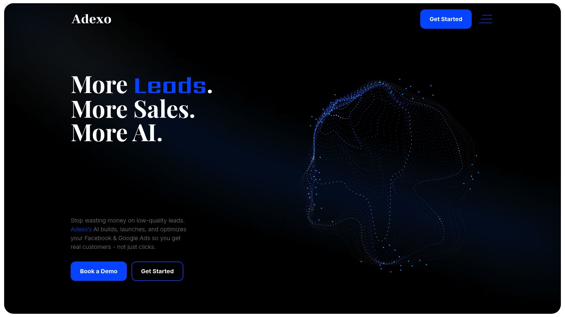 Screenshot of www.adexoadvertising.com