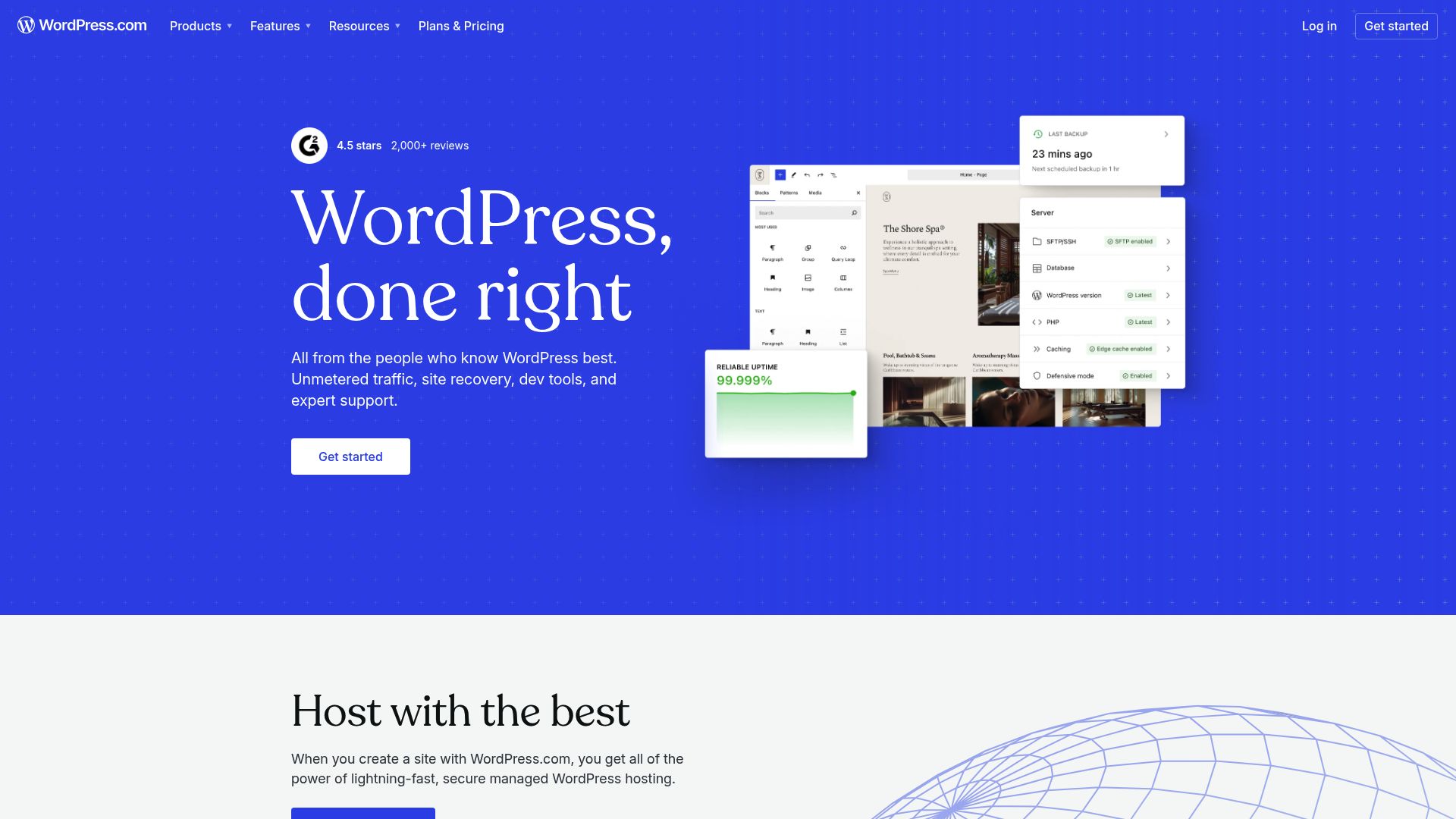 Screenshot of wordpress.com