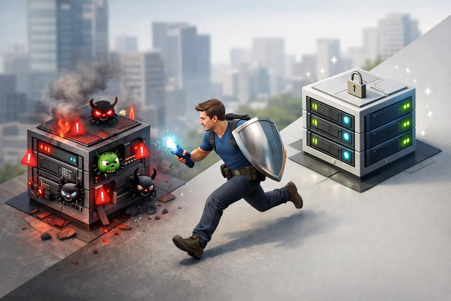 Réparer site wordpress piraté lyon: un expert en sécurité nettoie un serveur WordPress compromis, le rendant sûr et rapide.