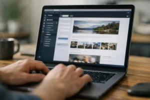 Création site web Lyon, développement web sur ordinateur portable