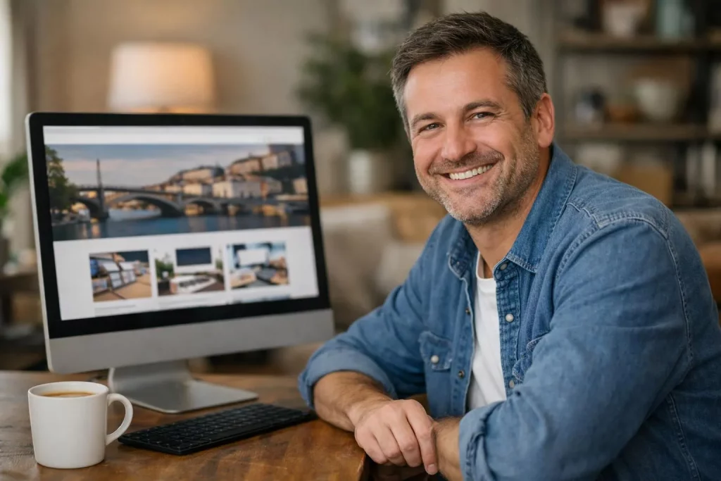 Client satisfait d'une agence WordPress à Lyon, expérience utilisateur positive